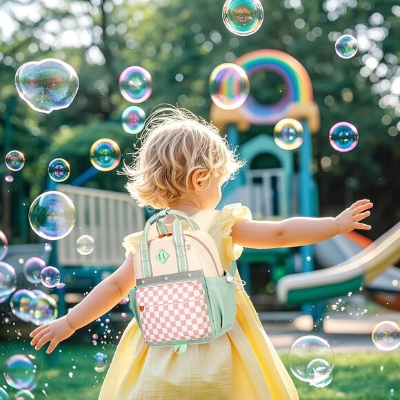 Toddler Backpack for Girls Boys Mini Diaper Bag for Preschool Travel - Picture 2 of 8